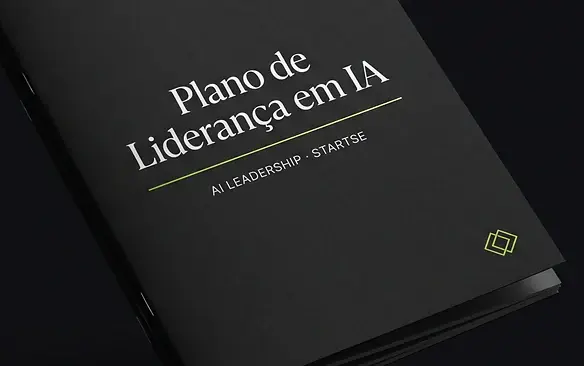 Mockup do Plano de Liderança em IA — capa do documento final
